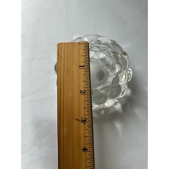 Crystal Raspberry Bubble Votive Candle Holders set of 4 - Picture 7 of 10